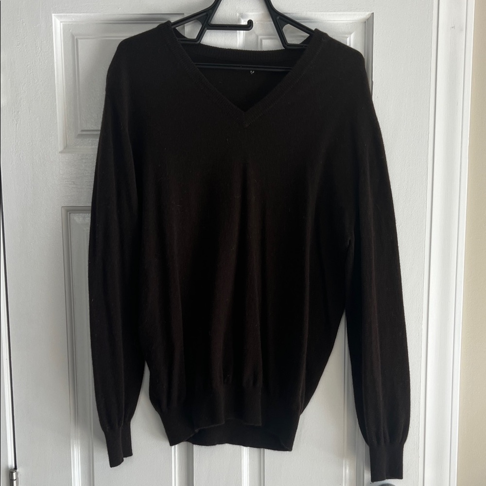 Luxury 100% Cashmere Sweater | Made in Scotland | Men’s Size 46 | Brown